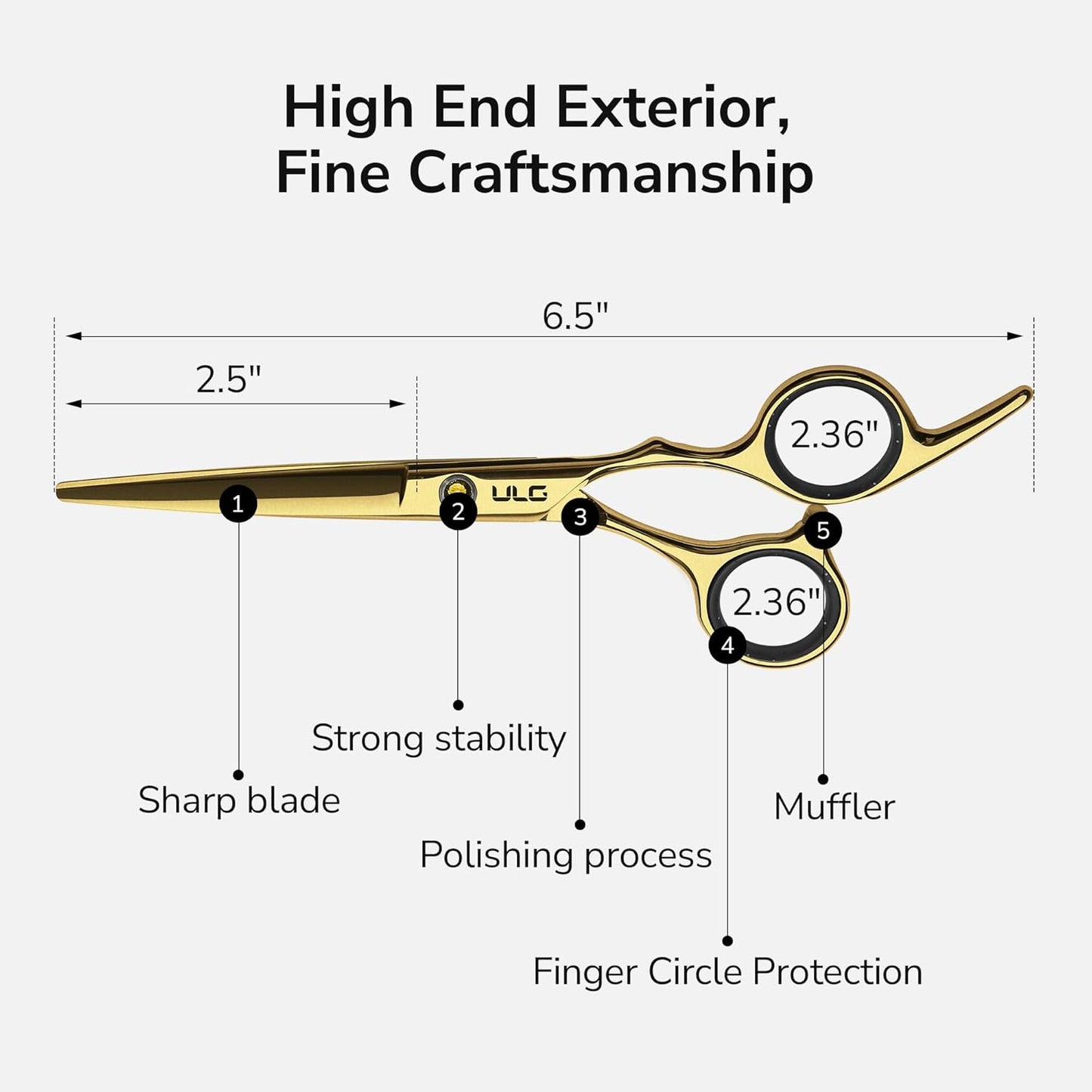 Hair Cutting Scissors Thinning Shears Kit ULG Professional Barber