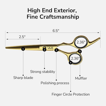 Hair Cutting Scissors Thinning Shears Kit ULG Professional Barber