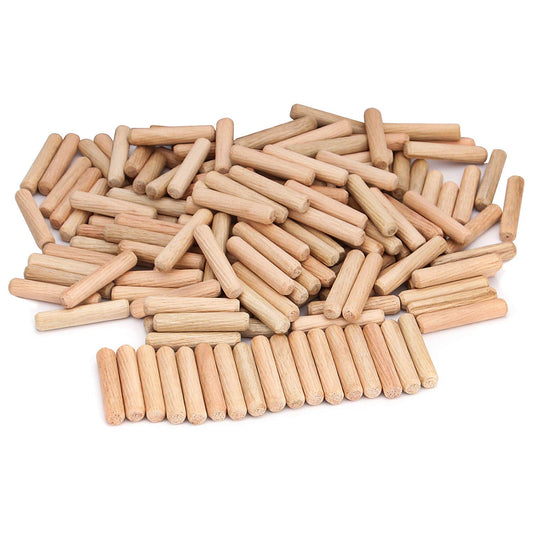 ZOENHOU 1000 PCS 5/16" X 1 1/2" Wooden Dowel Pins, Straight Dowel Rods Made of Hard Wood, Fluted Wood Dowel Plugs with Beveled Ends Tapered for Easy Insertion, Accessory Kit for Woodworking Furniture