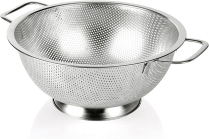 Gulex Colander Stainless Steel 3-Quart, Strainer for Kitchen Food, Dishwasher Safe