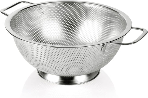 Gulex Colander Stainless Steel 3-Quart, Strainer for Kitchen Food, Dishwasher Safe