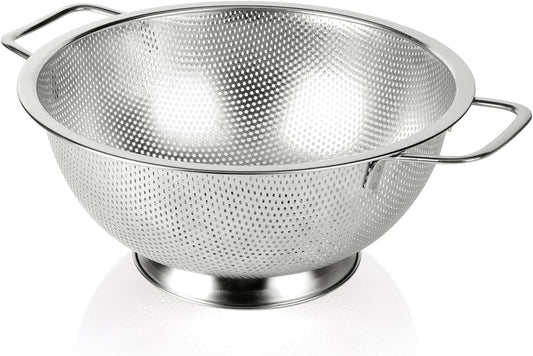 Gulex Colander Stainless Steel 3-Quart, Strainer for Kitchen Food, Dishwasher Safe