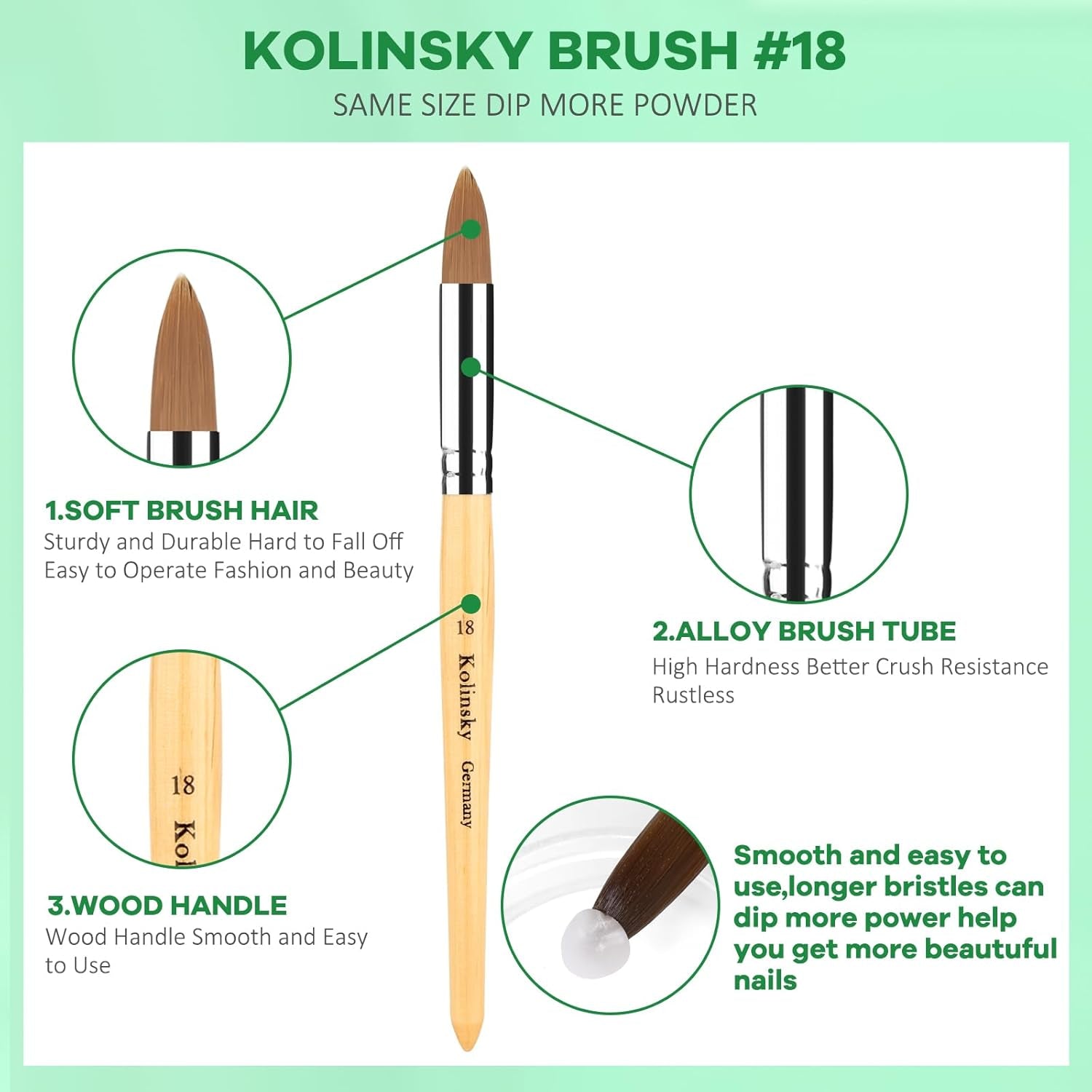 Acrylic Nail Kit Acrylic Powder and Liquid Set with Kolinsky Nail Brush, Lamp (Not Required) for Home DIY Salon Nails Application