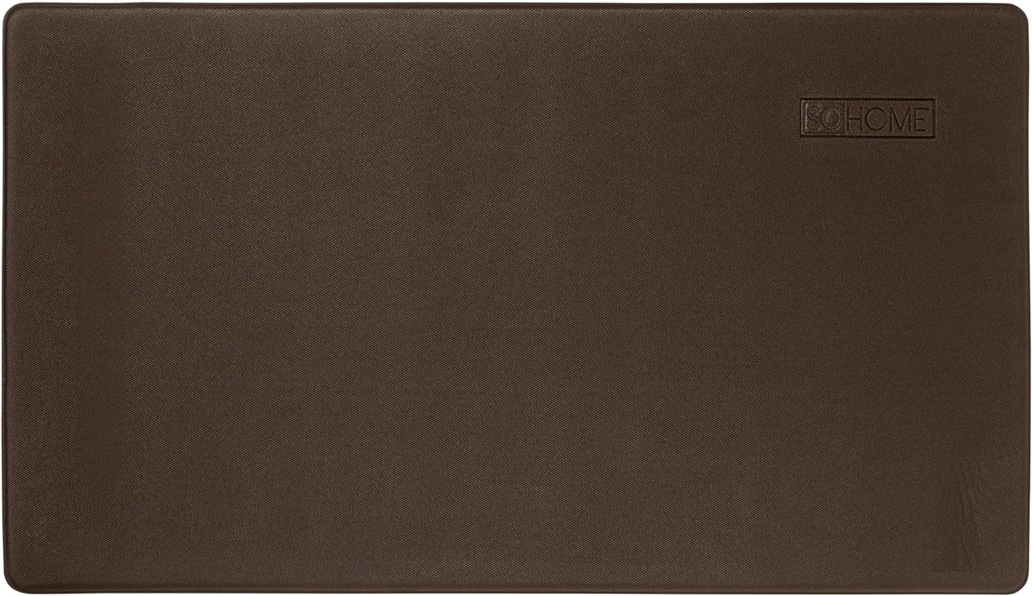 Home Dynamix Cozy Living Home Sweet Home Modern Farmhouse Runner Anti-Fatigue Kitchen Mat, Non-Slip Floor Mat, Padded Standing Desk Mat, Grey/Beige, 17.5"X30"