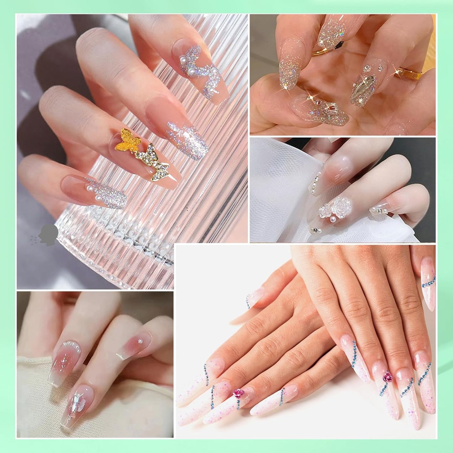 Acrylic Nail Kit Acrylic Powder and Liquid Set with Kolinsky Nail Brush, Lamp (Not Required) for Home DIY Salon Nails Application