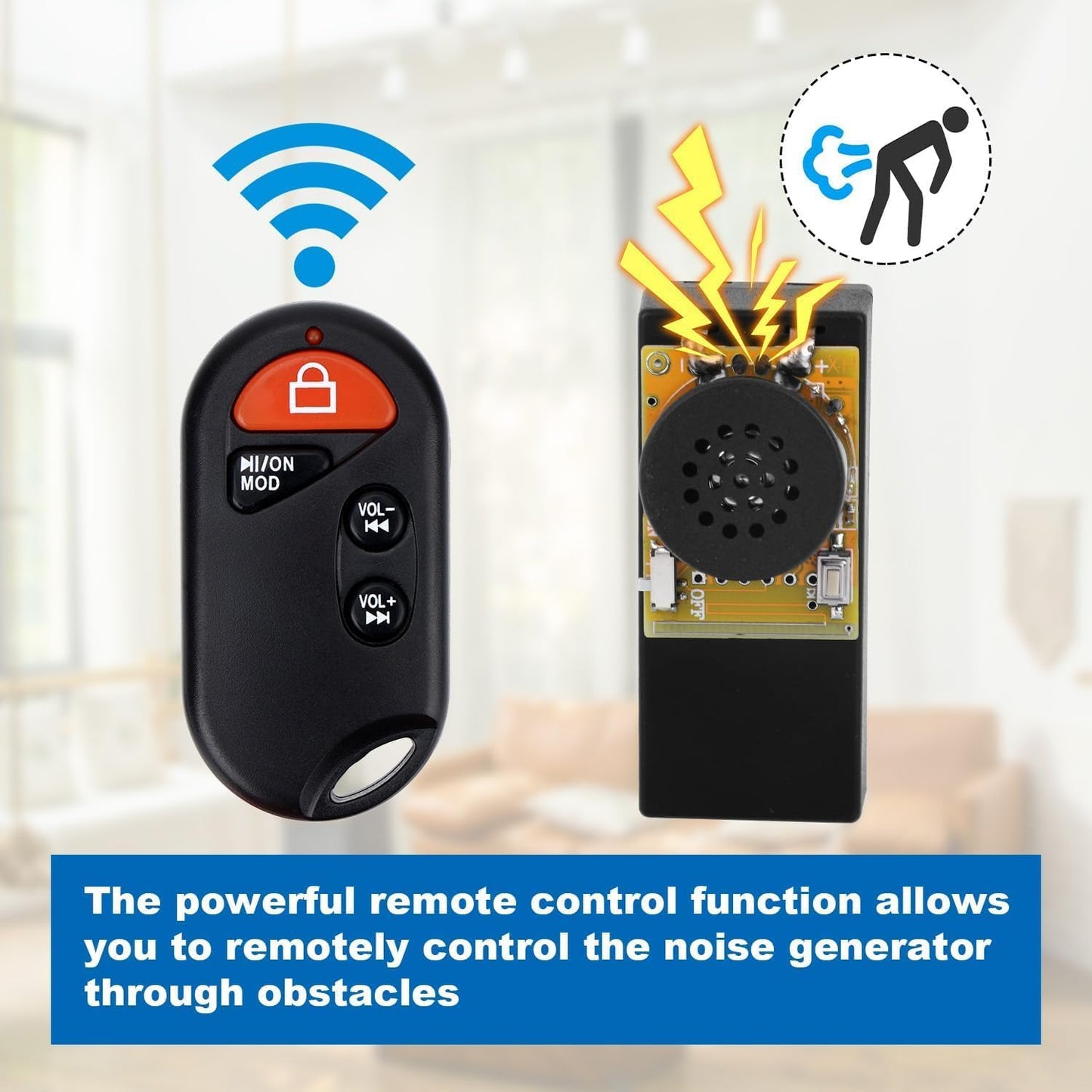 Remote Controlled Prank Noise Maker Sets, Fart Cricket Noise Makers Hidden Prank Devices with Funny Fart Sounds for Office Home Car