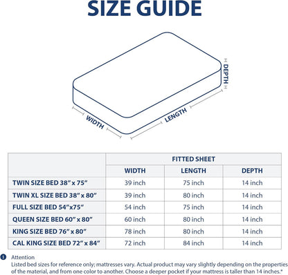 Cathay Home Queen Fitted Sheet Only – Double Brushed Microfiber Ultra Soft, 14" Extra Deep Pocket for 10"-14" Mattress, Wrinkle & Fade Resistant Bed Sheet, Cream