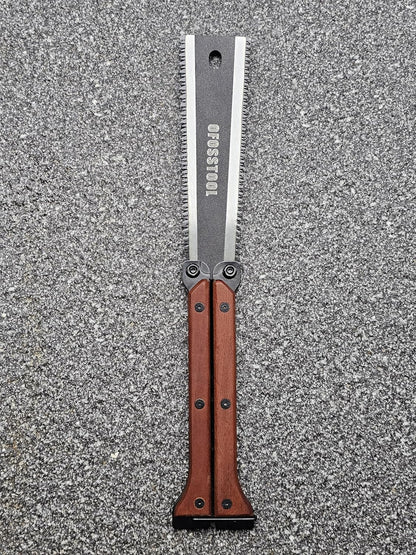 Folding Saw, 5.5“Japanese Pull Saw,Wood Saw SK5 Double Edge Pull Saw, Flush Cut Wood Saw for Camping Gardening Carpentry, Bushcraft Survival Tool Cool Gadgets Gifts for He
