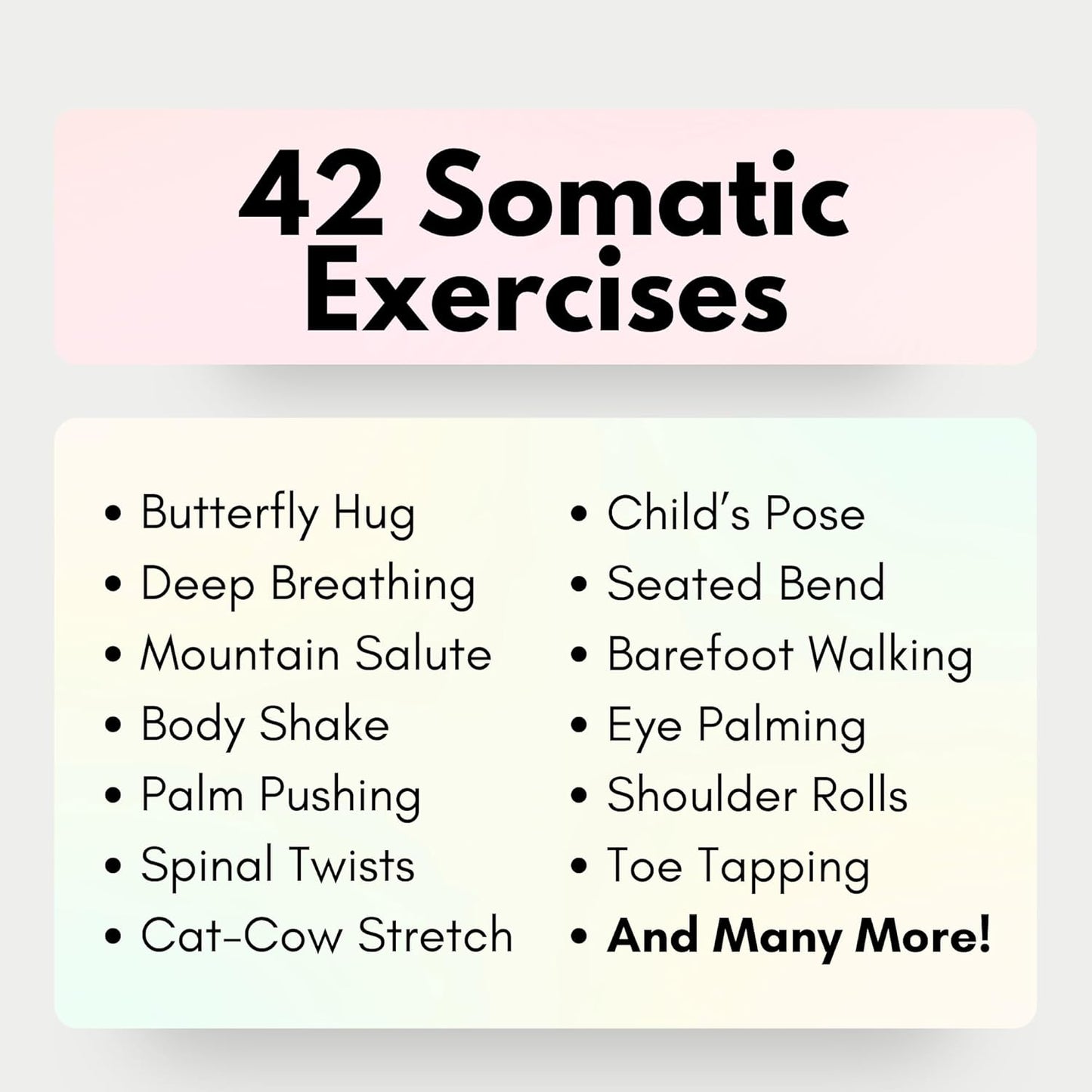 CATCHYOURDREAMS Somatic Therapy Exercise Cards: 42 Simple Practices to Reduce Stress, Release Tension, and Reconnect with Your Body Anytime, Anywhere