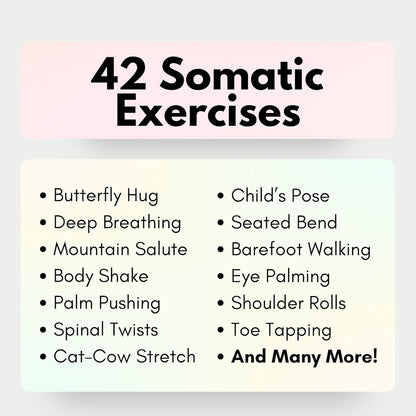 CATCHYOURDREAMS Somatic Therapy Exercise Cards: 42 Simple Practices to Reduce Stress, Release Tension, and Reconnect with Your Body Anytime, Anywhere
