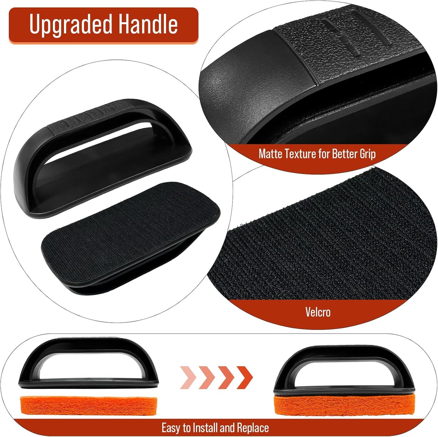 6-Piece Griddle Cleaning Kit for Blackstone, Flat Top Grill Cleaning Kit Non-Scratch Scouring Pads for Kitchen - 5 Scrubber Pads and 1 Handle