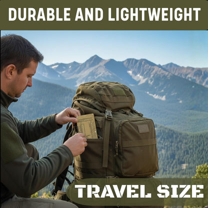 MRAD Ruler Range to Target Calculator Compact and Portable Firing Measurement Slide Rule Tool for Hunting and Long-Range Shooting