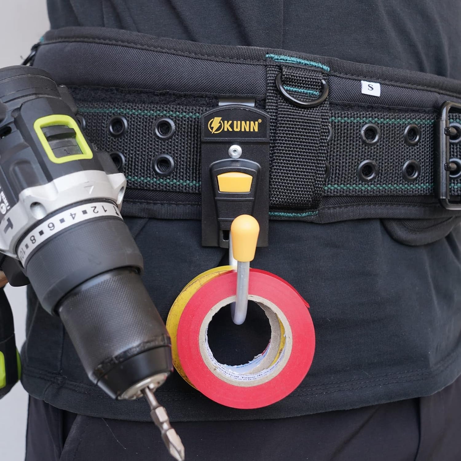 KUNN Tool Holster - Tool Belt Hook Cordless Drill Holder Single,Strong Clip,Tool Belt Accessories