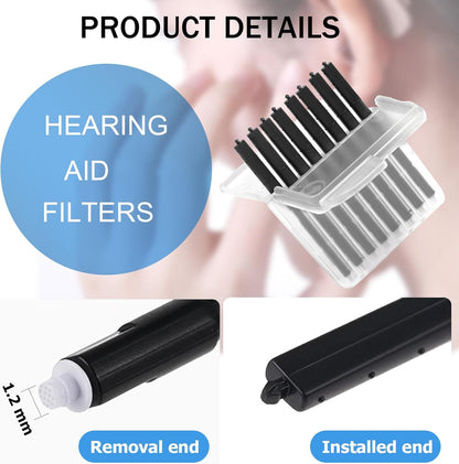 (40 Pcs) Phonak Cerumen Stop Wax Guard Filters for Hearing Aids Supplies, Hearing Aid Filters Resound, Widex and Beltone, Hear Clear Hearing Aid Accessories,Replacement Parts Cleaning Kit (5 Packs)