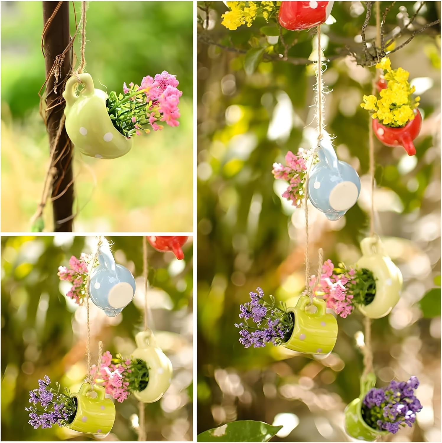 8Pcs Cute Mini Magnetic Vase for Fridge-Decorative Flowers Magnets,Vase Magnets for Fridge,Decoration for Home, Kitchen, Office, School, Locker, Whiteboard (Eight Flowered Vase Magnets)