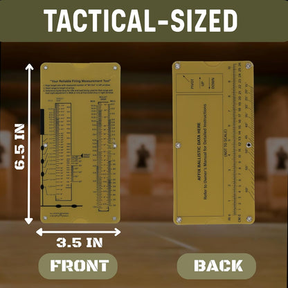 MRAD Ruler Range to Target Calculator Compact and Portable Firing Measurement Slide Rule Tool for Hunting and Long-Range Shooting