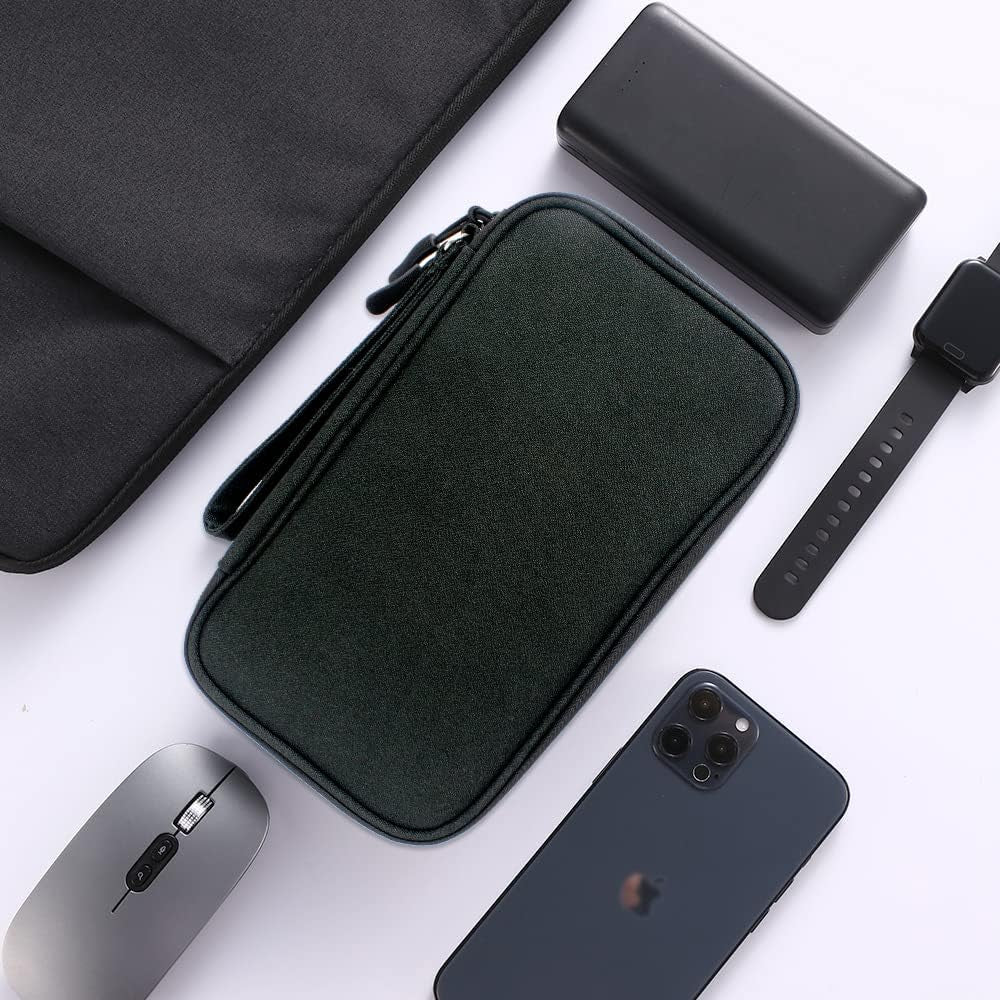 Travel Accessories Organizer Electronics Pouch for Keeping Cables in Order (Medium, Black)