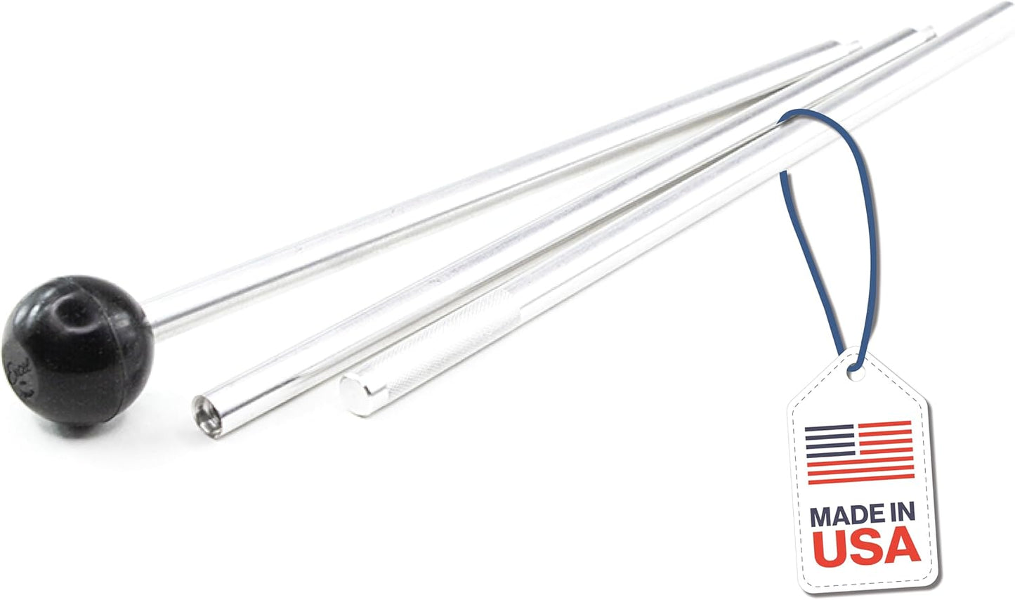 Mahl Stick Artist Hand Rest for Painting – 30" Aluminum Painter Hand Rest Tool with Rubber Tip & Grip – Lightweight 3-Section Canvas & Easel Support Rod for Fine Detail Work – Excel Blades