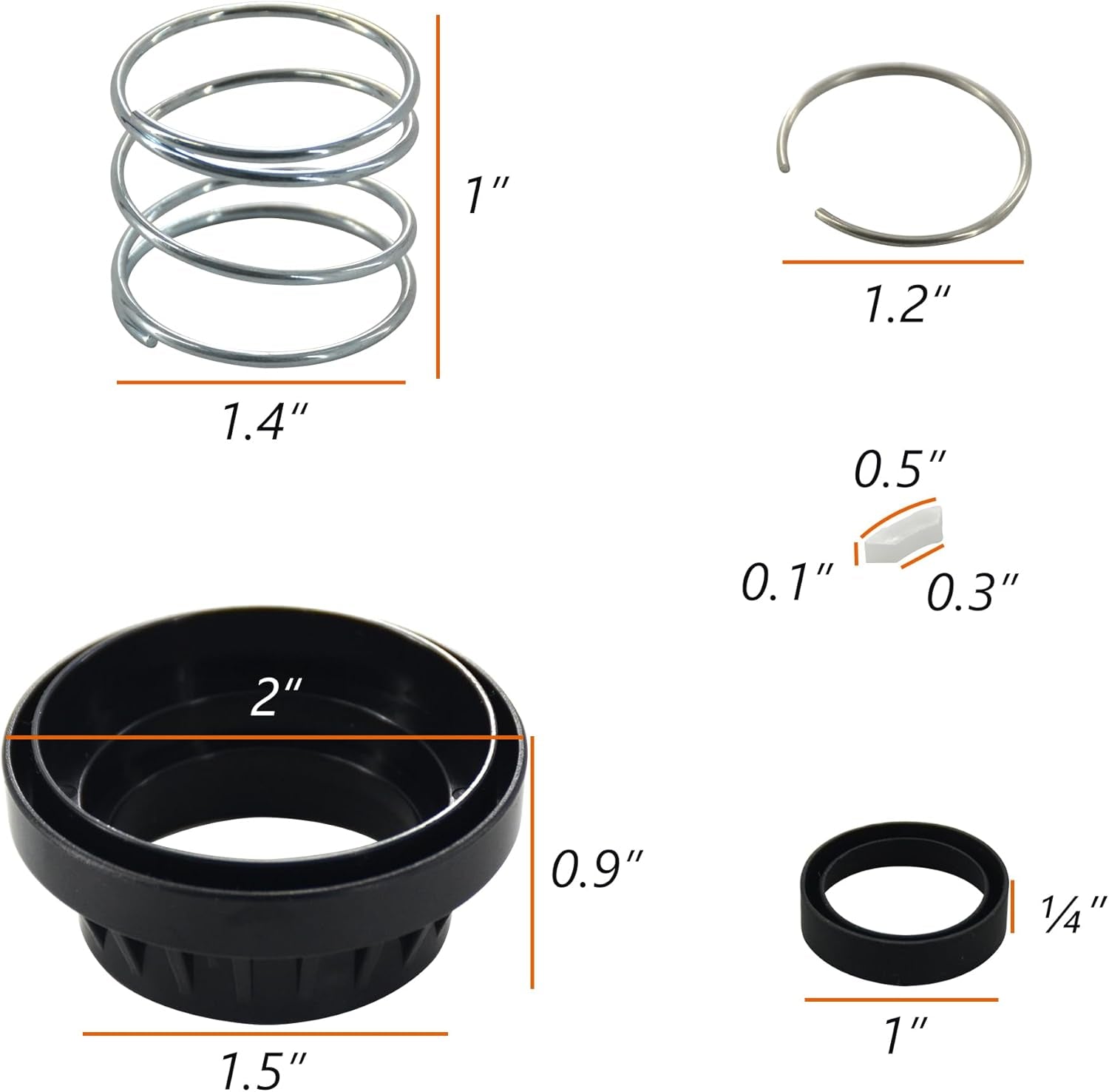 WP285170 Dishwasher Faucet Adapter 285170 Collar Kit Fit Replacement for Whirlpool Replace 3249 AH334438 PS334438