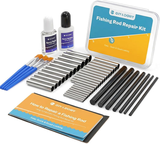 Fishing Rod Repair Kit Complete, Easy&Quick Approach to Repair Broken Fishing Pole with Epoxy Glue
