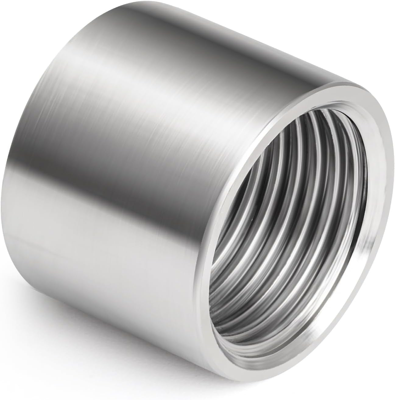 TAISHER 2PCS 304 Stainless Steel Cast Pipe Fitting, Coupling, 1-1/4" X 1-1/4" NPT Female Threaded
