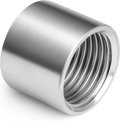 TAISHER 2PCS 304 Stainless Steel Cast Pipe Fitting, Coupling, 1-1/4" X 1-1/4" NPT Female Threaded