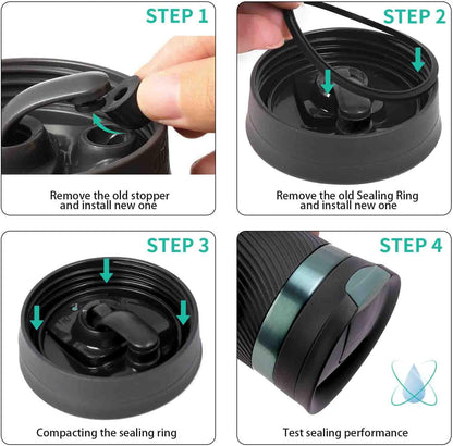 Seal Replacement and Rubber Stopper for Contigo Snapseal Coffee Travel Mug, 10 Pack Silicone Sealing Ring, Rubber Stopper Replacement