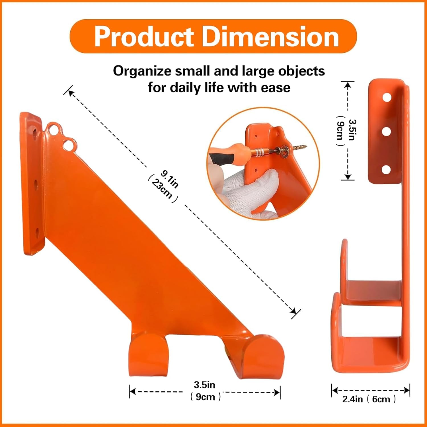 Chainsaw Hanger, 1 Pack Chainsaw Accessories,Chainsaw Wall Mountrust-Proof, Heavy Duty Chainsaw Holder for Garage Organization Garage Storage Shed Organizer Mounted Chainsaw Rack