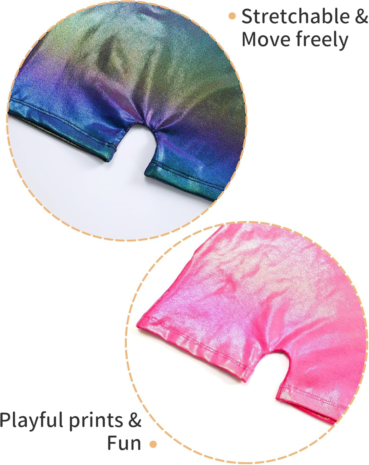 2 Pack Leotard for Girls Gymnastics Sparkly Tumbling Unitards with Shorts Sleeveless One Piece Biketards
