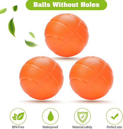 KSABVAIA Bath Toys - Bathtub Basketball Hoop for Kids Toddlers - Bath Toys Shower Toys for Kids Ages 4-8,Suction Cup Basketball Hoop & 3 No Hole Balls Set for Boys Girls