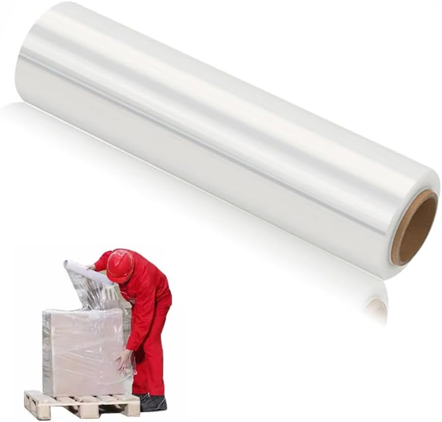 AISEY Stretch Wrap Roll Heavy Duty Plastic Moving Wrap 11.8" X 500FT