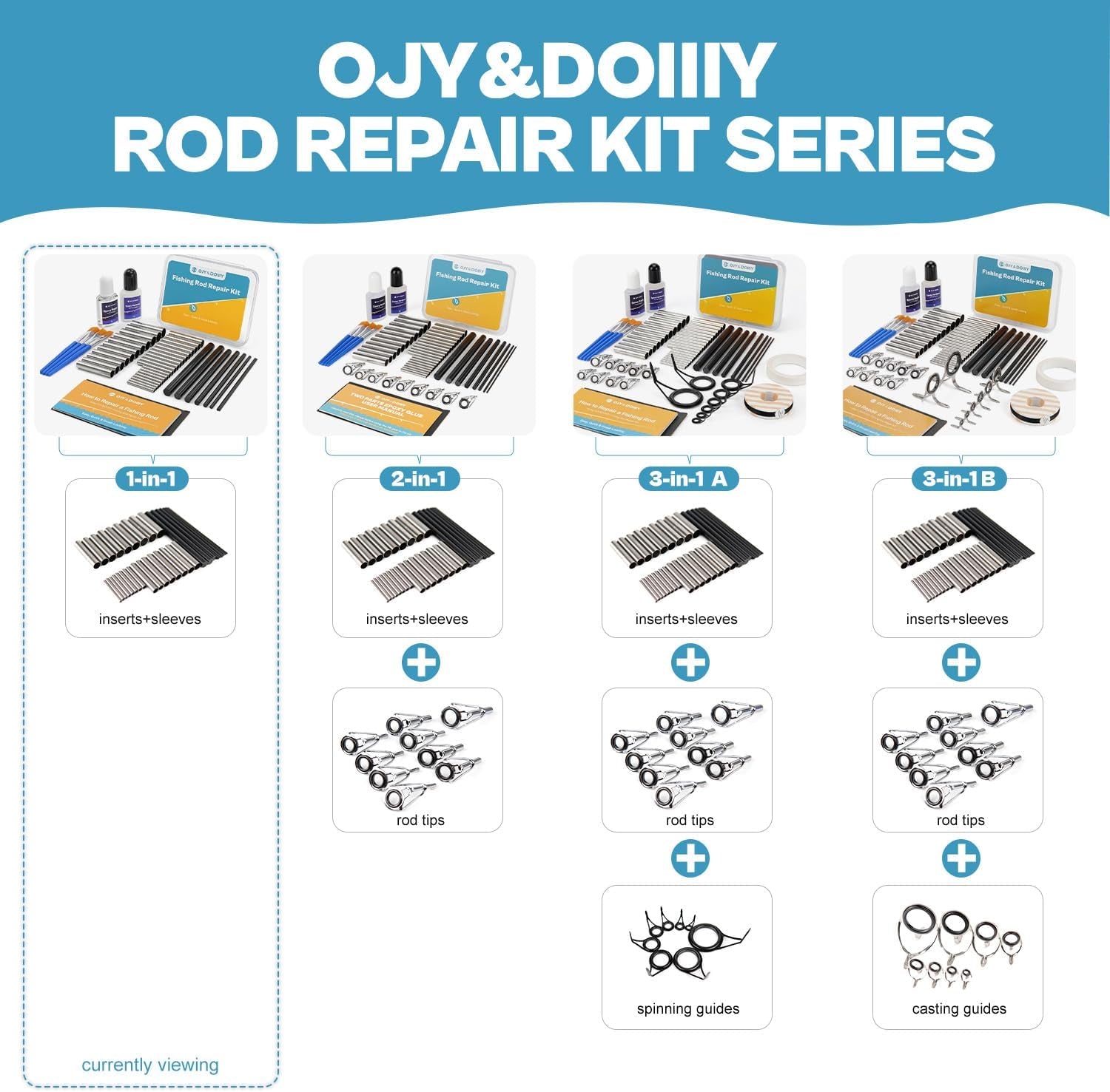 Fishing Rod Repair Kit Complete, Easy&Quick Approach to Repair Broken Fishing Pole with Epoxy Glue