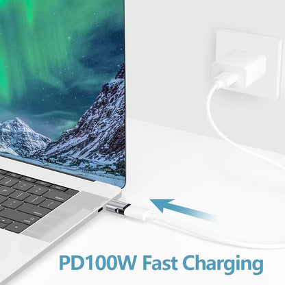 Magnetic USB C Adapter 2 Pack 24 Pin Mini Magnetic USB C Adapter Connector Straight 100W PD Fast Charge 20Gbs Data Transfer USB3.1