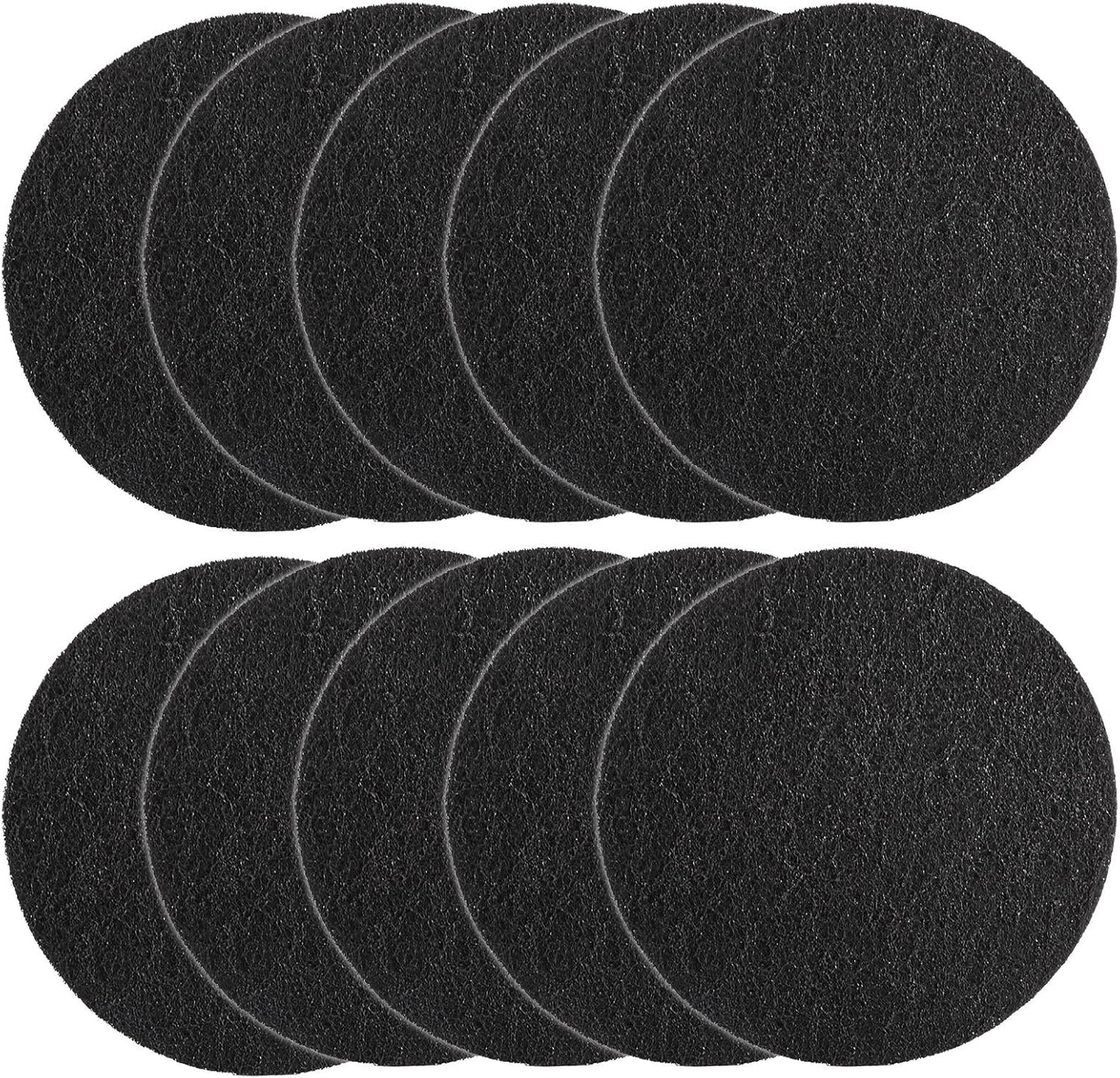 Charcoal Filters for Kitchen Compost Bin, 10 Pack Compost Filters for Countertop Bin Pail Replacement, Activated Charcoal Home Bucket Refill Sets, round 6.7 Inch