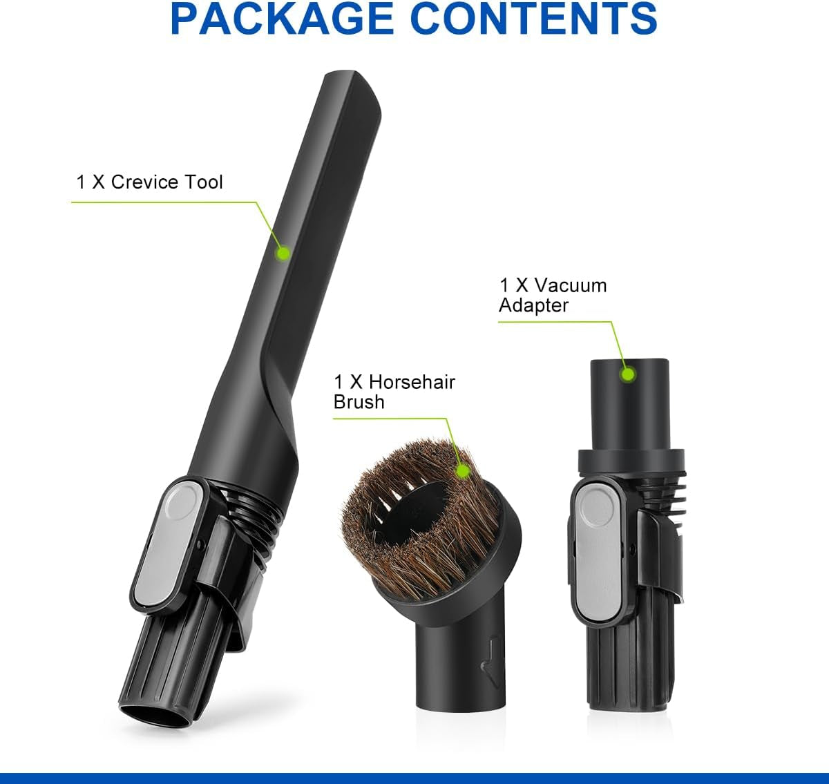 LANMU Crevice Tool Vacuum Attachments Compatible with Shark IX141 IZ363HT IZ362H IZ363HT IZ362H Pet Cordless Stick Vacuum, Horse Hair Brush Replacement Parts for D-Shaped Interface Vacuum