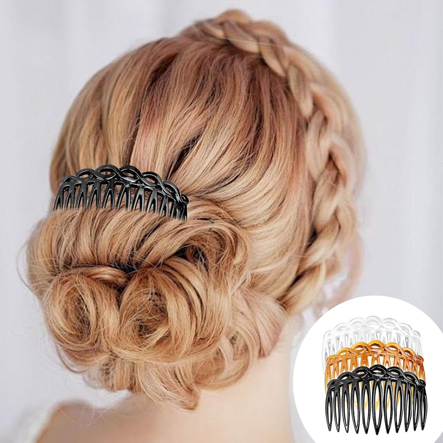21-Piece Classic Banana Clips - Plastic Twist Hair Side Combs Accessories with 11/16/23/24 Teeth for Ponytails - Women & Girls