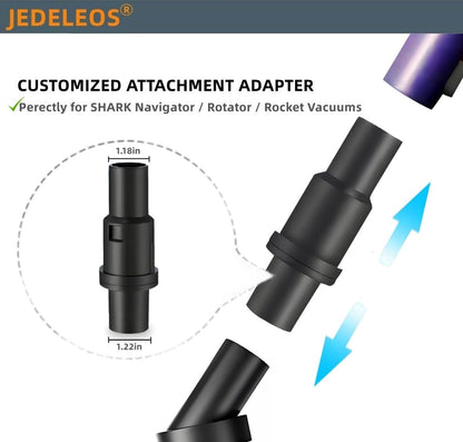 JEDELEOS Vacuum Attachment Kit for Shark Navigator NV351 NV352 NV356E NV357 NV360 and Rotator NV501 NV502 NV503 NV505 Upright Cleaner Series, 1 1/4" Accessories Set Brush Tool