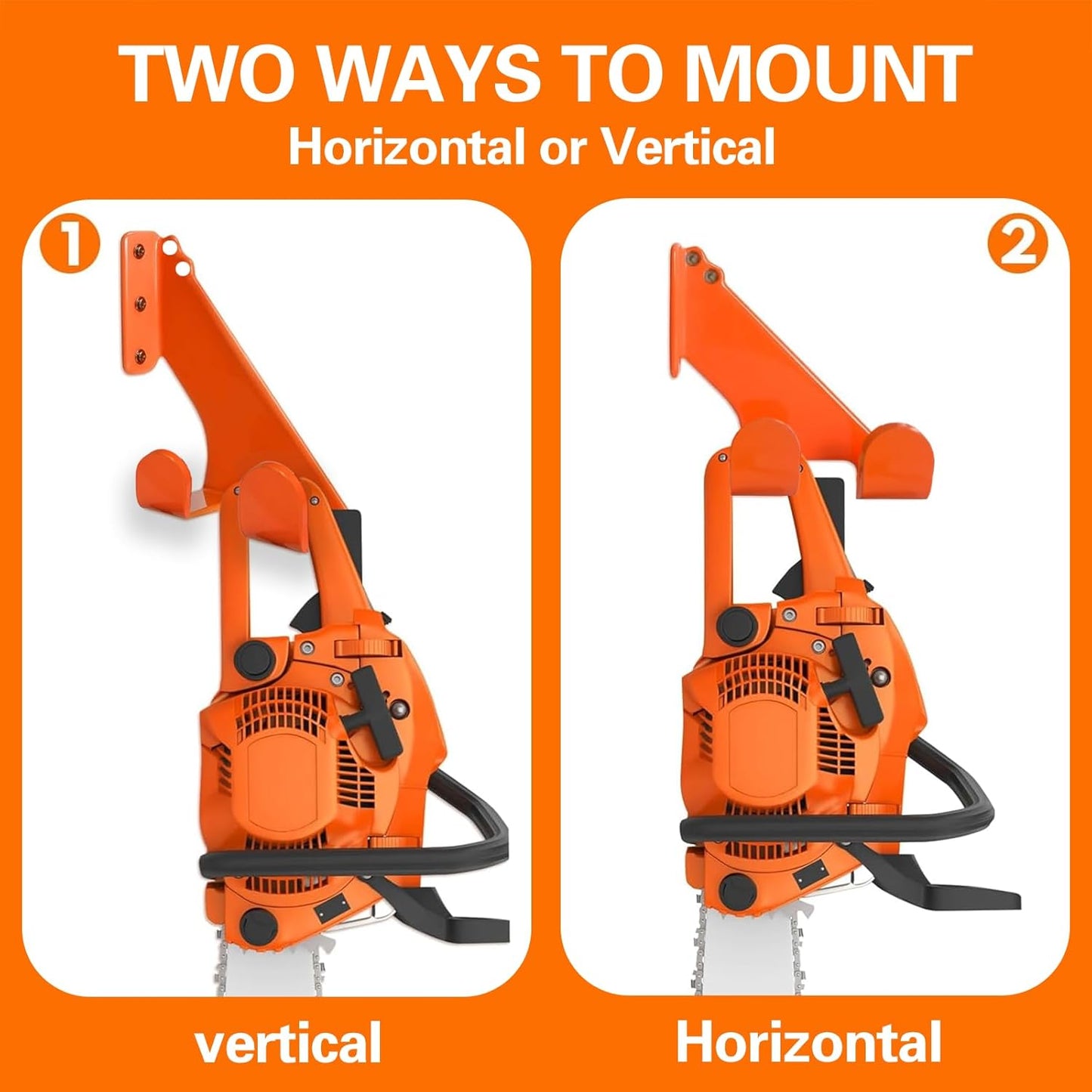 Chainsaw Hanger, 1 Pack Chainsaw Accessories,Chainsaw Wall Mountrust-Proof, Heavy Duty Chainsaw Holder for Garage Organization Garage Storage Shed Organizer Mounted Chainsaw Rack