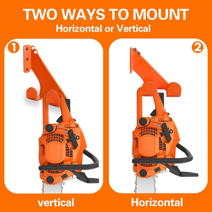 Chainsaw Hanger, 1 Pack Chainsaw Accessories,Chainsaw Wall Mountrust-Proof, Heavy Duty Chainsaw Holder for Garage Organization Garage Storage Shed Organizer Mounted Chainsaw Rack