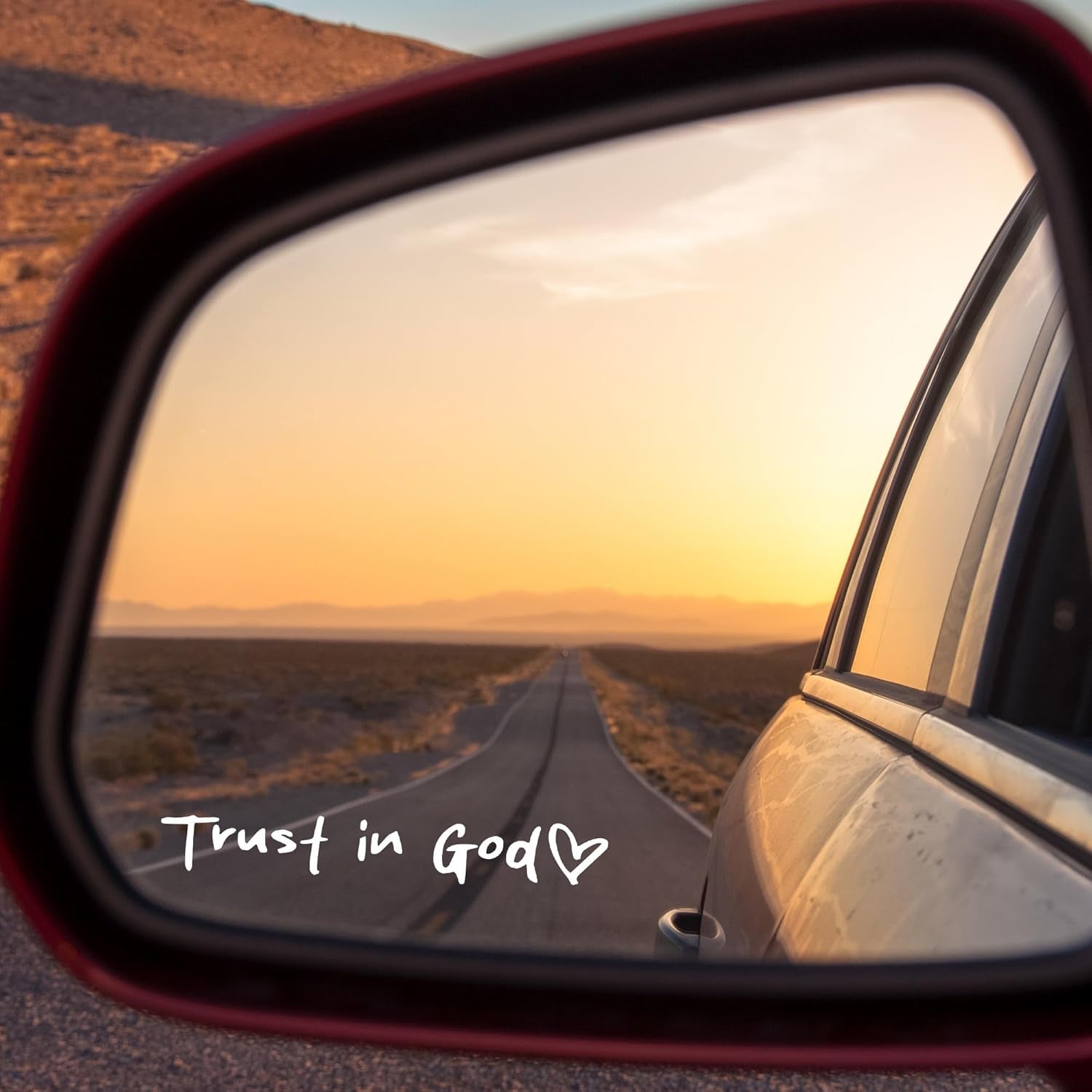 2-Pack Trust in God Rearview Mirror Sticker, Christian Car Accessories with 4 Hanging Air Fresheners, Rearview Mirror Decals Auto Decor Vanity Mirror Car Charm Religious Car Air Freshener Bulk