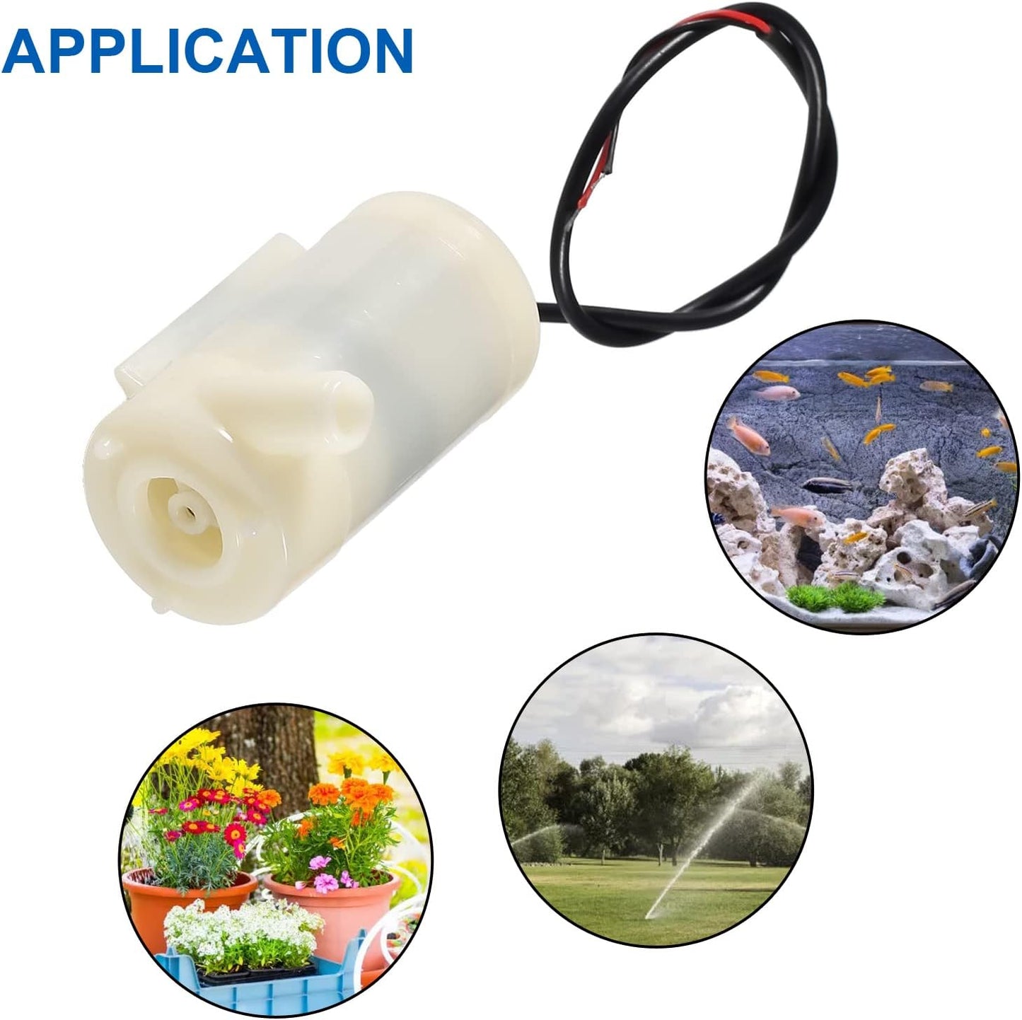 4Pcs DC 3-5V Micro Submersible Mini Water Pump for Aquariums Fish Tank Pond Fountain Hydroponics Garden