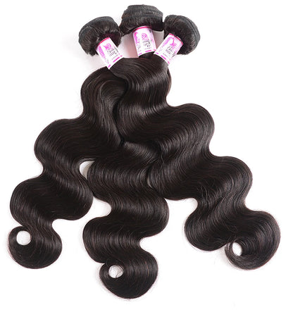Beautyforever Body Wave Virgin Human Hair Bundles Deep Wave Thick 12A Brazilian Raw Virgin Hair Weave Straight 3/4 Bundles