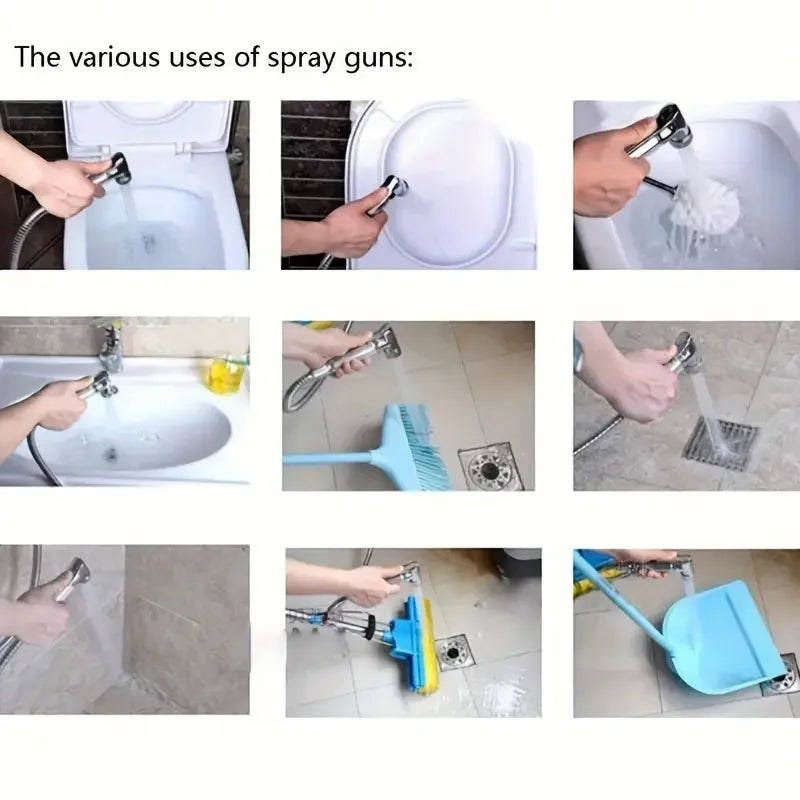 Bathroom Accessories 1 Piece Set Household Handheld Shower Set Toilet Spray Gun Toilet Booster Flusher Nozzle Handheld Spray Gun