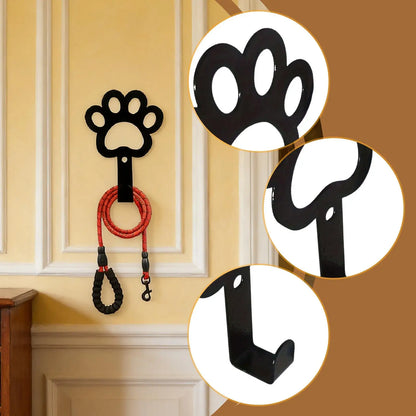 Dog Leash Holder Wall Mount Compact Iron Key Hook Pet Accessories for Entryway Hallway Home