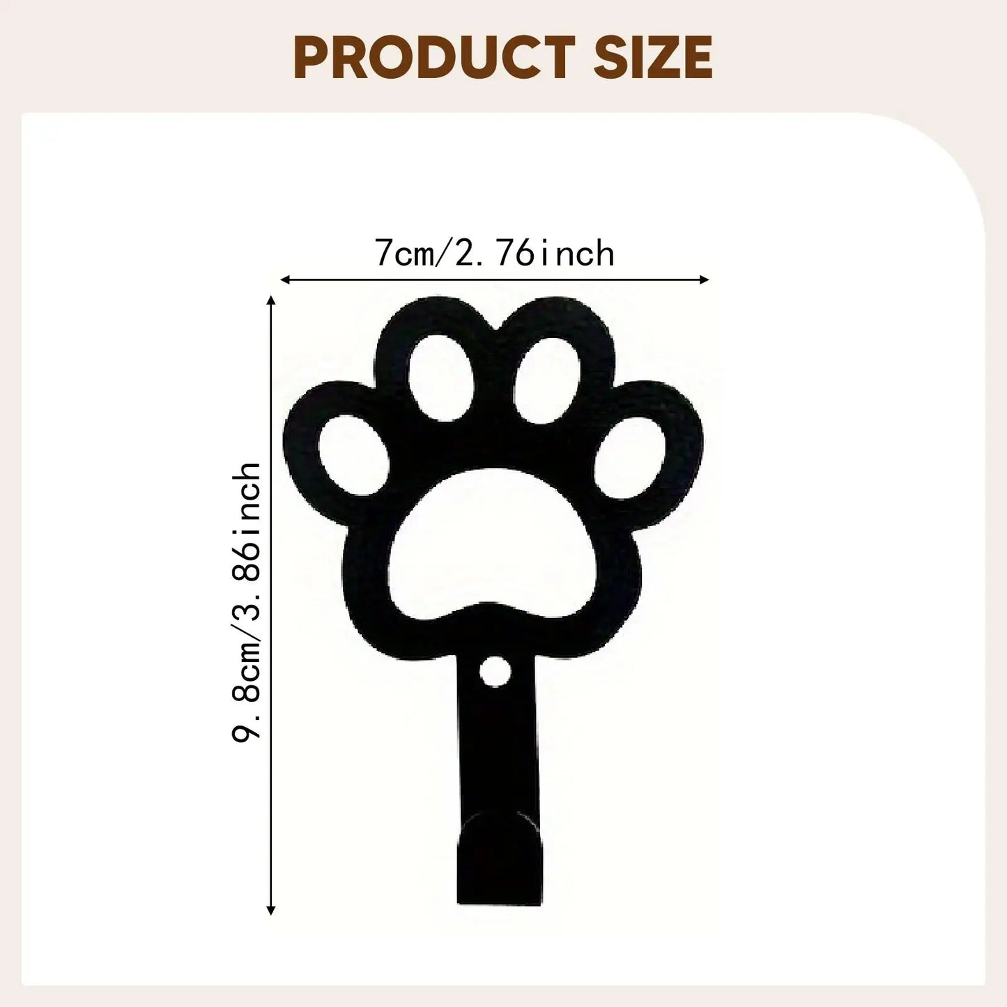 Dog Leash Holder Wall Mount Compact Iron Key Hook Pet Accessories for Entryway Hallway Home