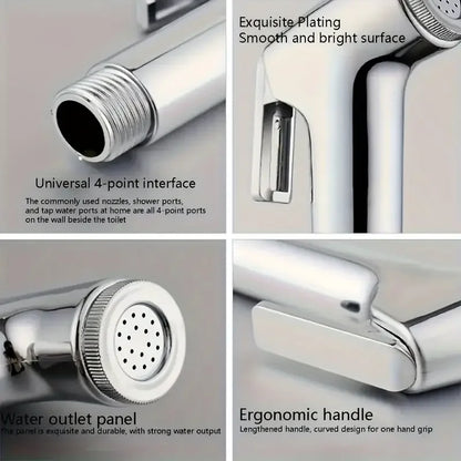 Bathroom Accessories 1 Piece Set Household Handheld Shower Set Toilet Spray Gun Toilet Booster Flusher Nozzle Handheld Spray Gun