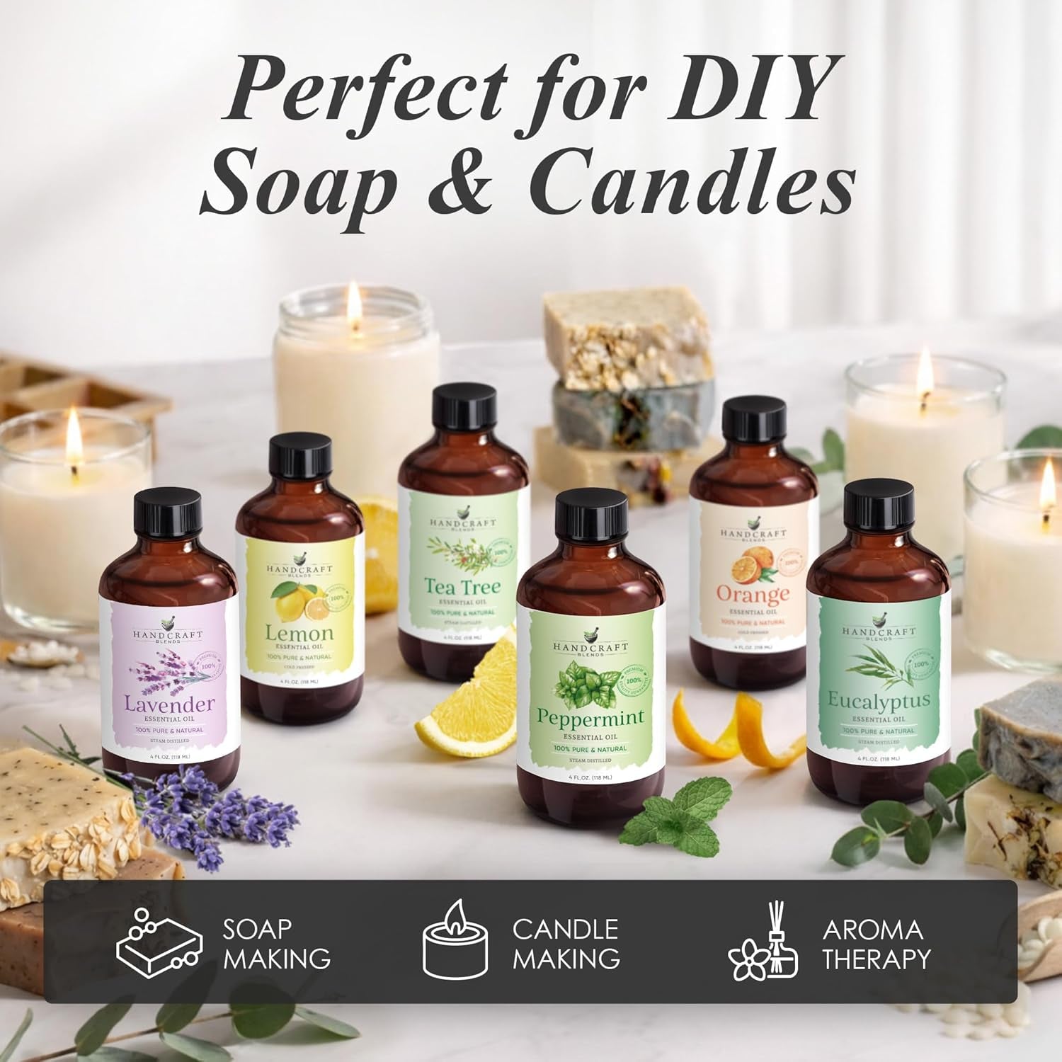 Handcraft Blends Frankincense Essential Oil – Huge 4 Fl Oz – 100% Pure and Natural – Premium Grade Essential Oil for Diffuser and Aromatherapy, Skin, Massage, Candle and Soap Making Fragrance