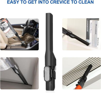 LANMU Crevice Tool Vacuum Attachments Compatible with Shark IX141 IZ363HT IZ362H IZ363HT IZ362H Pet Cordless Stick Vacuum, Horse Hair Brush Replacement Parts for D-Shaped Interface Vacuum