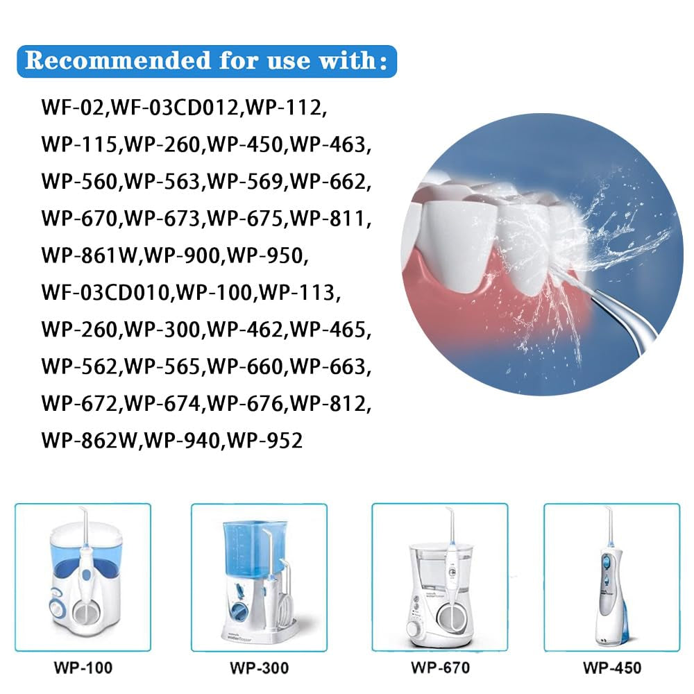 4 Pcs Replacement Tips for Waterpik Water Flosser,Replacement Heads for Waterpik Water Flossers Other Brand Oral Irrigators,Replacement Classic Jet Tips(Black,Blue,Purple,Green).