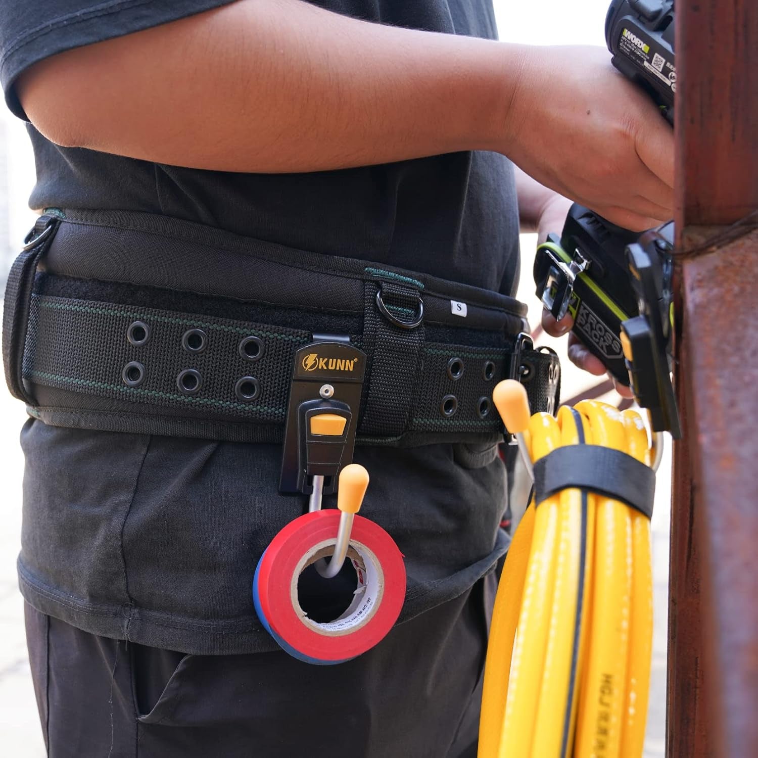 KUNN Tool Holster - Tool Belt Hook Cordless Drill Holder Single,Strong Clip,Tool Belt Accessories